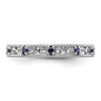 Sterling Silver Stackable Expressions Created Sapphire Ring