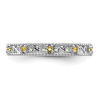 Sterling Silver Stackable Expressions Citrine Ring