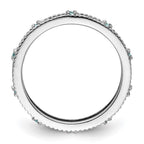 Sterling Silver Stackable Expressions Blue Topaz Ring