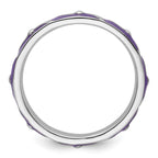 Sterling Silver Stackable Expressions Purple Enamel Ring