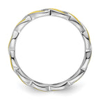Sterling Silver Stackable Expressions Yellow Enamel Ring