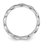 Sterling Silver Stackable Expressions Purple Enamel Ring