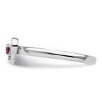 Sterling Silver Stackable Expressions Rhodolite Garnet Heart Ring