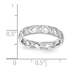 Sterling Silver Stackable Expressions Carved Ring