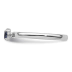 Sterling Silver Stackable Expressions Created Sapphire Single Stone Ring