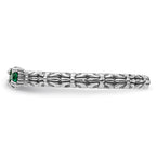 Sterling Silver Stackable Expressions Created Emerald Two Stone Ring