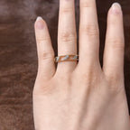 Sterling Silver Stackable Expressions Rose Gold-plated Diamond Jacket Ring