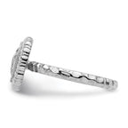 Sterling Silver Stackable Expressions Rhodium-plated Oval Ring