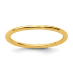 Sterling Silver Stackable Expressions Gold-plated Polished Ring