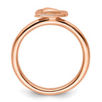 Sterling Silver Stackable Expressions Pink-plated Heart Ring