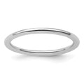 Sterling Silver Stackable Expressions Rhodium Polished Ring
