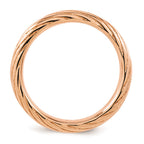 Sterling Silver Stackable Expressions Pink-plated Textured Ring