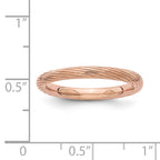 Sterling Silver Stackable Expressions Pink-plated Textured Ring