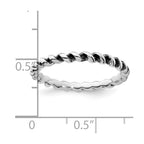 Sterling Silver Stackable Expressions Antiqued Ring