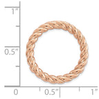 Sterling Silver Stackable Expressions Rose-tone Med Polished Chain Slide