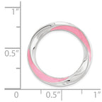 Sterling Silver Stackable Expressions Medium Pink Enameled Chain Slide