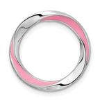 Sterling Silver Stackable Expressions Medium Pink Enameled Chain Slide