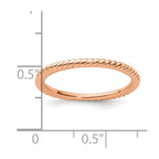 Sterling Silver Stackable Expressions Pink-plated Twisted Ring