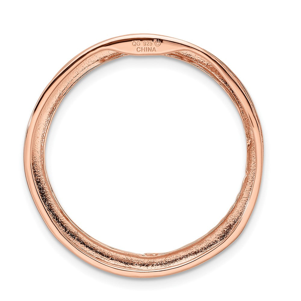 Sterling Silver Stackable Expressions Rose-tone Large Chain Slide