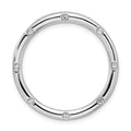 Sterling Silver Stackable Expressions Large Polished Aquamarine Chain Slide
