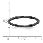 Sterling Silver Stackable Expressions Black-plated Twisted Ring
