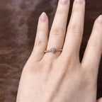 Sterling Silver Diamond Stackable Expressions Rose Gold Plated Heart Ring