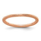 Sterling Silver Stackable Expressions Pink-plated Step-down Ring