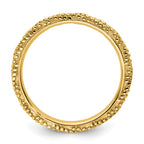 Sterling Silver Stackable Expressions Polished Gold-plated Ring