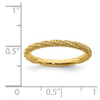 Sterling Silver Stackable Expressions Polished Gold-plated Ring