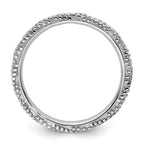 Sterling Silver Stackable Expressions Polished Textured Ring