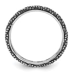 Sterling Silver Stackable Expressions Polished Antiqued Ring
