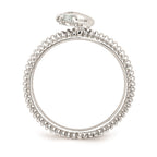 Sterling Silver Stackable Expressions Aquamarine & Diamond Dolphin Ring