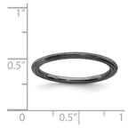 Sterling Silver Stackable Expressions Black-plated Step-down Ring