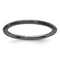 Sterling Silver Stackable Expressions Black-plated Step-down Ring