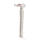 Sterling Silver Stack Exp Pink Tourmaline & Diamond Dolphin Ring