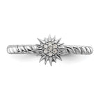 Sterling Silver Stackable Expressions Diamond Star Ring