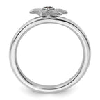 Sterling Silver Stackable Expressions Amethyst Starfish Ring