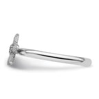 Sterling Silver Stackable Expressions Amethyst Starfish Ring