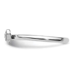 Sterling Silver Stackable Expressions Polished Diamond Heart Ring