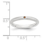 Sterling Silver Stackable Expressions w/Red Diamond Ring