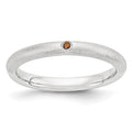 Sterling Silver Stackable Expressions w/Red Diamond Ring