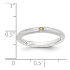 Sterling Silver Stackable Expressions w/Yellow Diamond Ring