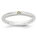 Sterling Silver Stackable Expressions w/Yellow Diamond Ring