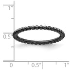 Sterling Silver Stackable Expressions Black-plated Ring