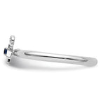 Sterling Silver Stackable Expressions Rhodium Cr. Sapp Girl Ring