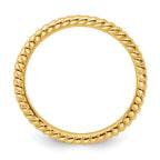 Sterling Silver Stackable Expressions Gold-plated Twisted Ring