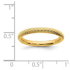 Sterling Silver Stackable Expressions Gold-plated Cable Ring