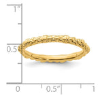 Sterling Silver Stackable Expressions Gold-plated Cable Ring