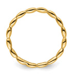 Sterling Silver Stackable Expressions Gold-plated Rice Ring