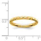 Sterling Silver Stackable Expressions Gold-plated Hammered Ring